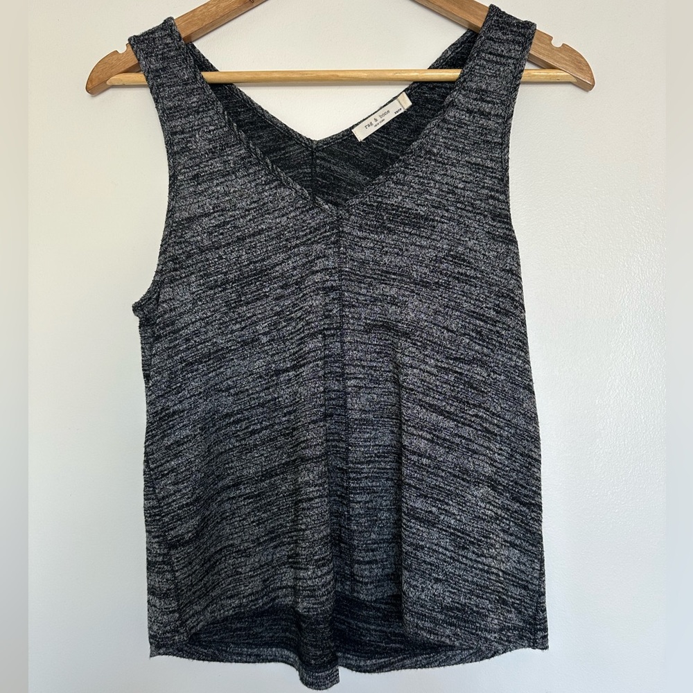 Rag & Bone Grey Gray Heather Tank Top Sleeveless